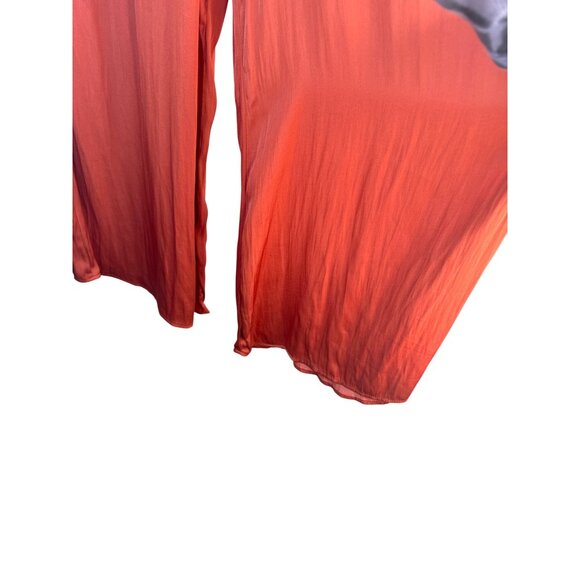 2/$30 ZARA Small Wide-Leg Terra-cotta Crinkled Elastic Flowy Gauchos Pants - Picture 9 of 13